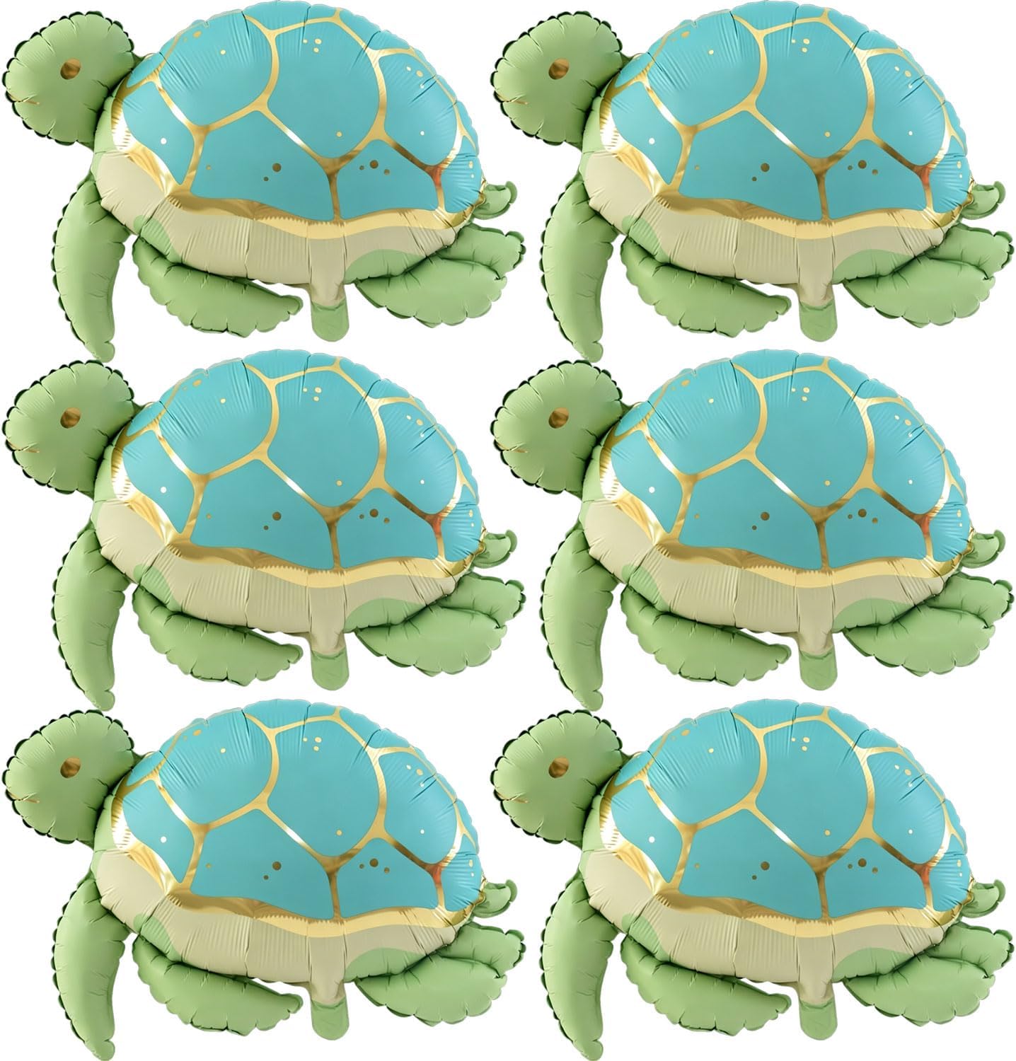 6-Piece Under-the-Sea Animal Foil Balloon Set