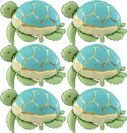 6-Piece Under-the-Sea Animal Foil Balloon Set